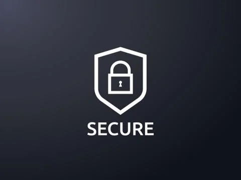 Shield line icon, Privacy Data protection and Internet VPN Security Concept v Stock Illustration