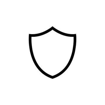 Shield line Icon. vector illustration black on white background Stock Illustration