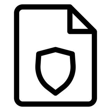 Shield line icon vector illustration isolated on white background Stock Illustration