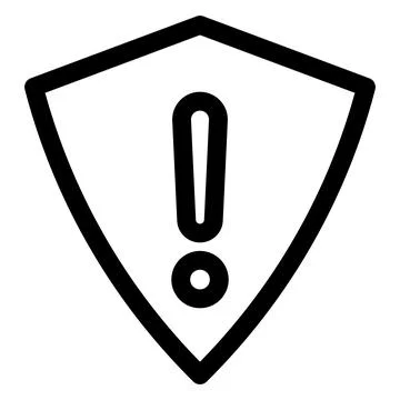 Shield line icon vector illustration isolated on white background Stockillustratie
