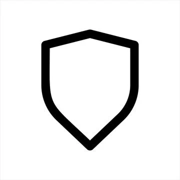 Shield line icon vector illustration isolated on white background Illustrazione stock