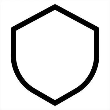 Shield line icon vector illustration isolated on white background Illustrazione stock