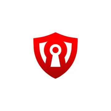 Shield lock logo icon vector template Stock Illustration