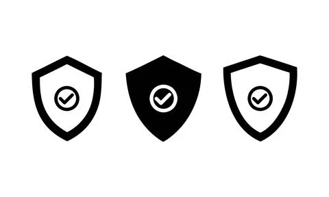 Shield Lock Security Icons Set Vector Collection Stock Illustration