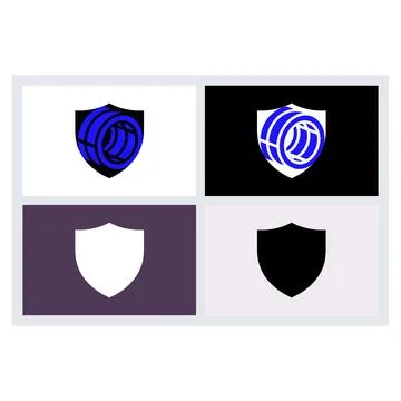 Shield Logo Design Icon Set Stock-Illustration