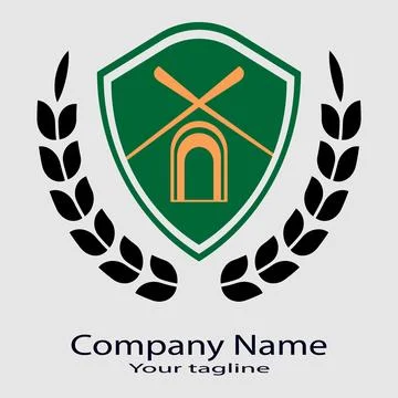 Shield Logo Design of Unity and Excellence Stock Illustration