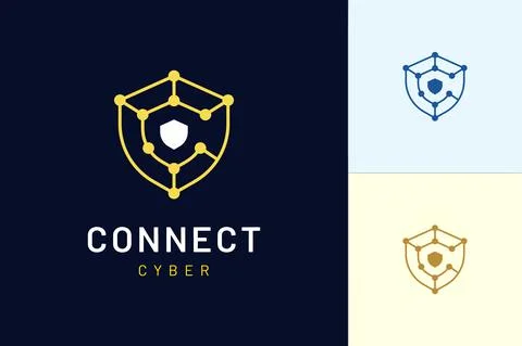 Shield logo letter C with simple modern shape represents security or defense  Illustrazione stock
