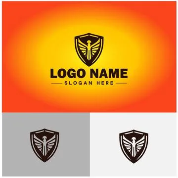 Shield logo vector art Protect shield security icon Company logo template Stock Illustration