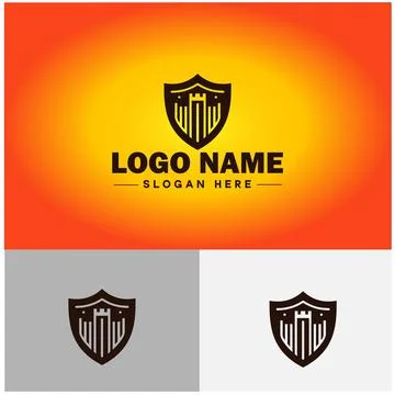 Shield logo vector art Protect shield security icon Company logo template Stock-Illustration