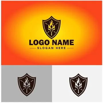 Shield logo vector art Protect shield security icon Company logo template Illustrazione stock