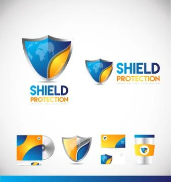 Shield logo vector icon design Stock Illustration