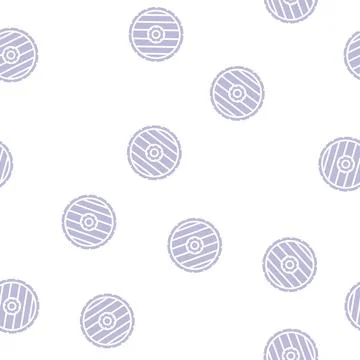 Shield medieval glyph seamless pattern Stock Illustration