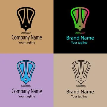 Shield Monogram logo design 스톡 일러스트