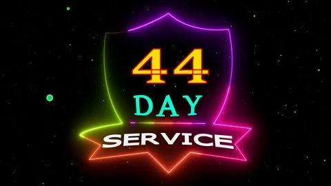 Shield with neon lights and text Stock Illustration