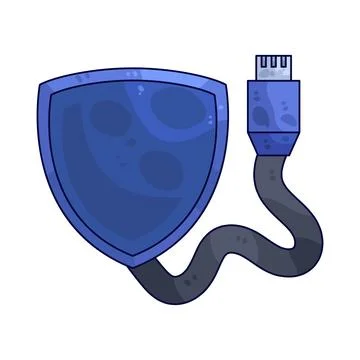 Shield network illustration Stock Illustration