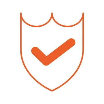 Shield with ok symbol icon Illustrazione stock