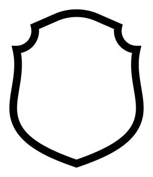 Shield outline frame Logo. Vector template Sign of Protection, Guard and Stock-Illustration