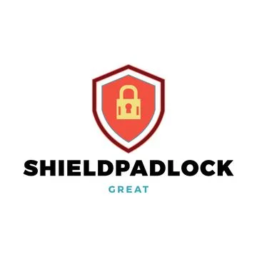 Shield Padlock Icon Logo Design Template イラスト素材