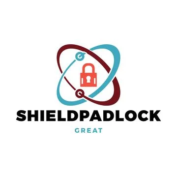 Shield Padlock Icon Logo Design Template イラスト素材