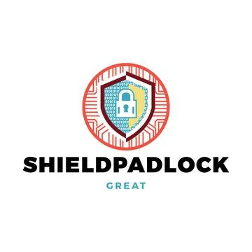Shield Padlock Icon Logo Design Template イラスト素材