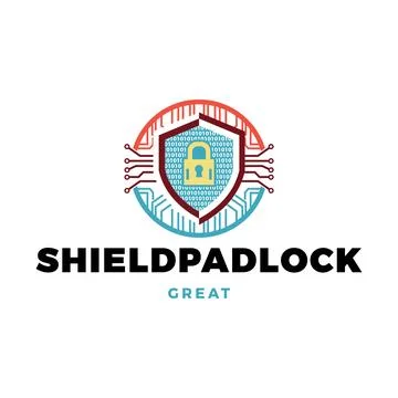 Shield Padlock Icon Logo Design Template イラスト素材