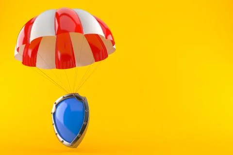 Shield with parachute Stock Illustration