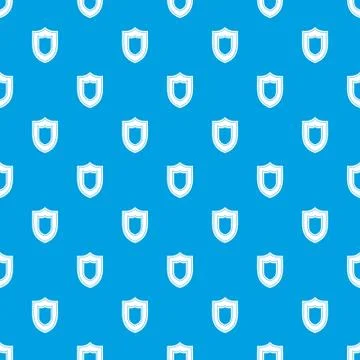 Shield pattern seamless blue Stock Illustration