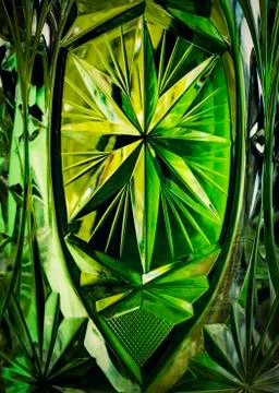 A shield pattern with a star on a glass Stock Photos