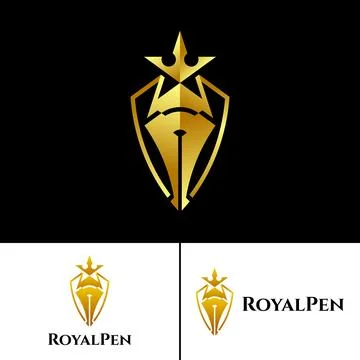 Shield Pen Icon or Logo イラスト素材