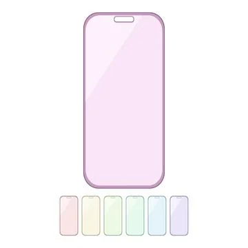 Shield phone screen protector cartoon vector graphic 库存插图