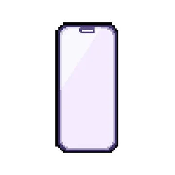 Shield phone screen protector pixel art vector illustration Ilustración de archivo