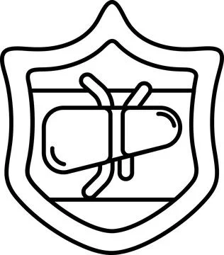 A shield with a picture of a stomach on it Stock Illustration