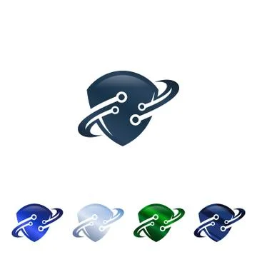 Shield planet Stock Illustration