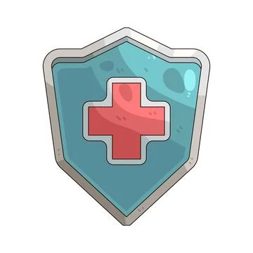 Shield plus illustration 스톡 일러스트