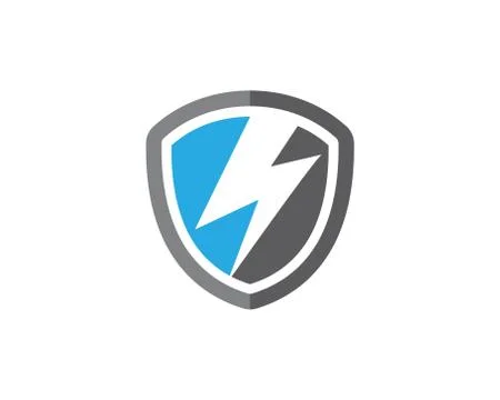 Shield power lightning vector Stock-Illustration