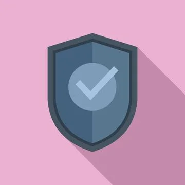 Shield privacy icon flat vector. Data protect Stock Illustration