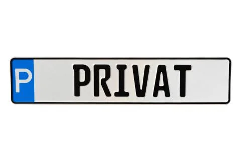 Shield private parking  Stock Photos