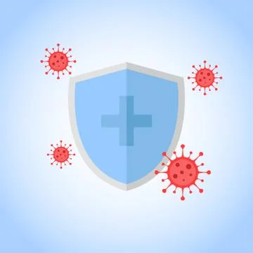 Shield to protect from corona virus vector design Stock Illustration