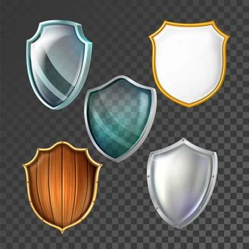Shield protect guard set Illustrazione stock