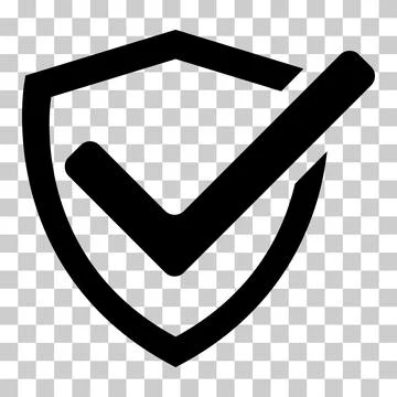 Shield protect icon, safety mark web design, guard symbol vector illustration Ilustración de archivo