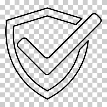 Shield protect icon, safety mark web design, guard symbol vector illustration イラスト素材