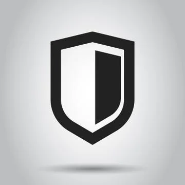 Shield protect icon. Vector illustration. Business concept shield defence pic Illustrazione stock