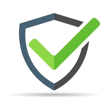 Shield protect shadow icon, safety mark web design, guard symbol vector illus イラスト素材