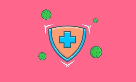 Shield Protect From Viruses Vector Illustration. Shield Design. Protection .. Stockillustratie