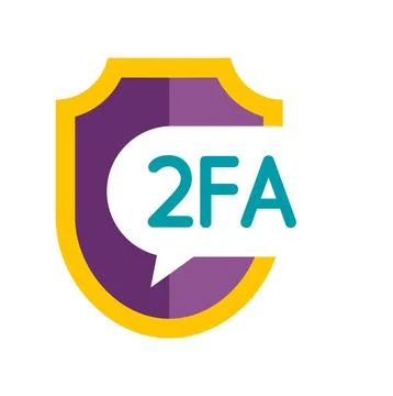 Shield protecting 2fa two factor authentication security system Stock Illustration