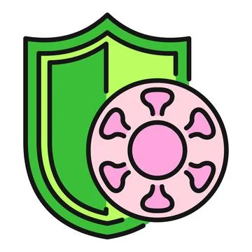 Shield protecting against virus and bacteria illness 스톡 일러스트