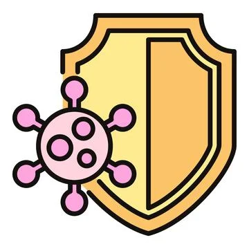 Shield protecting against virus, concept of immunity Stock Illustration