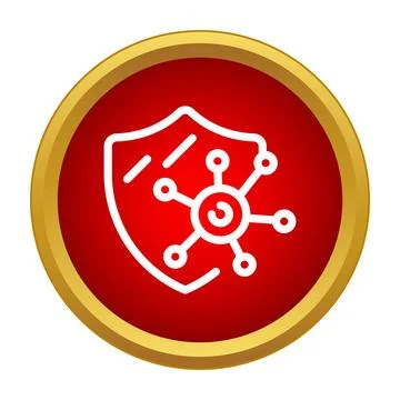 Shield protecting against virus malware or illness Stock Illustration