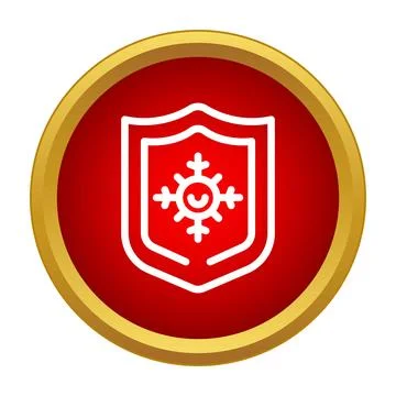 Shield protecting against virus or winter elements icon 库存插图