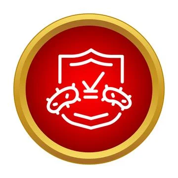 Shield protecting from bacteria and viruses concept Stock Illustration